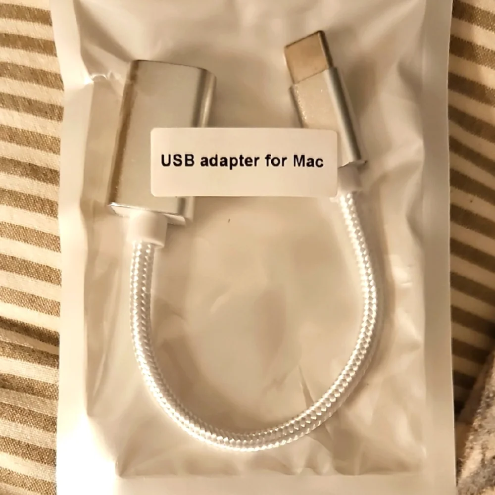 USB-C to USB Adapter for Mac - Silver/White